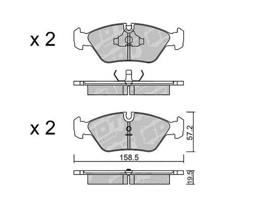 Plaquettes de frein SDT RR1080 2539100RR