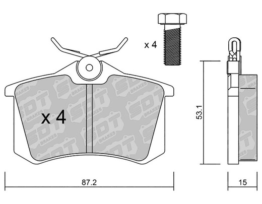 Plaquettes de frein SDT RR1080 2544700RR