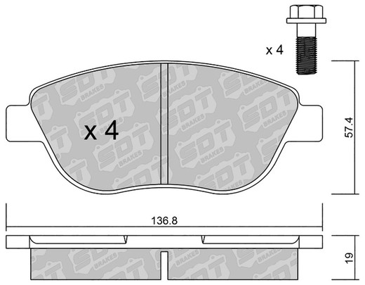 Plaquettes de frein SDT RR1080 2580000RR