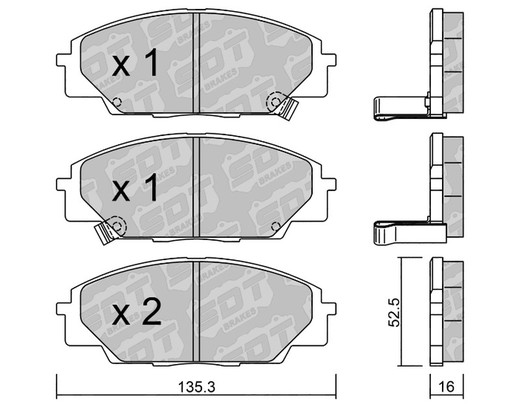 Plaquettes de frein SDT RR1080 2580300RR