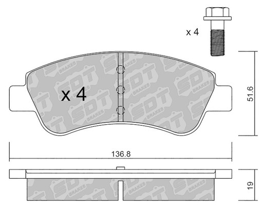 Plaquettes de frein SDT RR1080 2581500RR