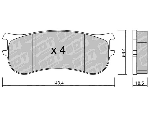 Plaquettes de frein SDT RR1080 2590401RR