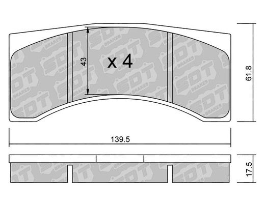 Plaquettes de frein SDT RR1080 2591100RR