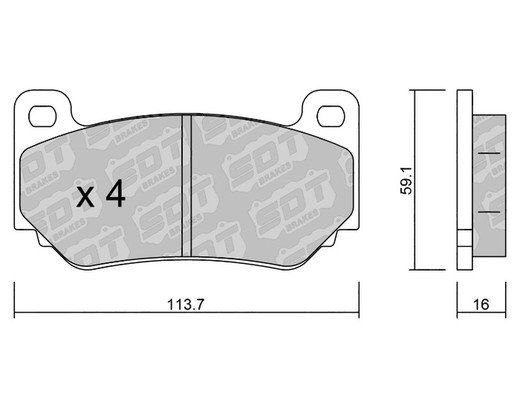 Plaquettes de frein SDT RR1080 2591900RR