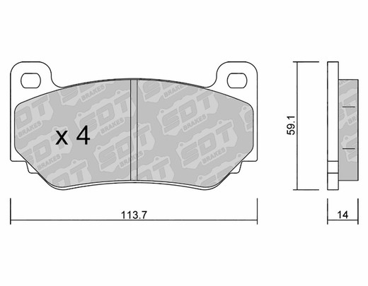 Plaquettes de frein SDT RR1080 2591901RR