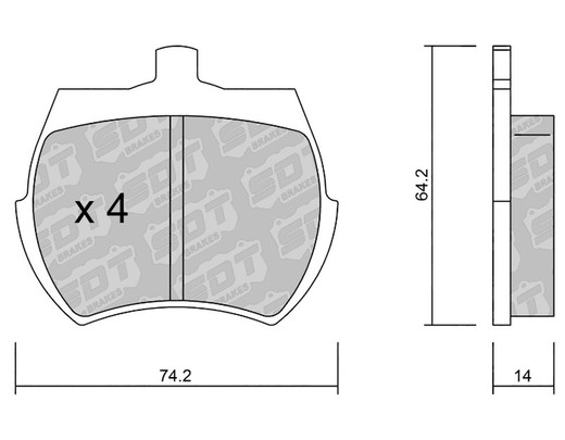 Pastillas de freno SDT RT1066 2511100RT