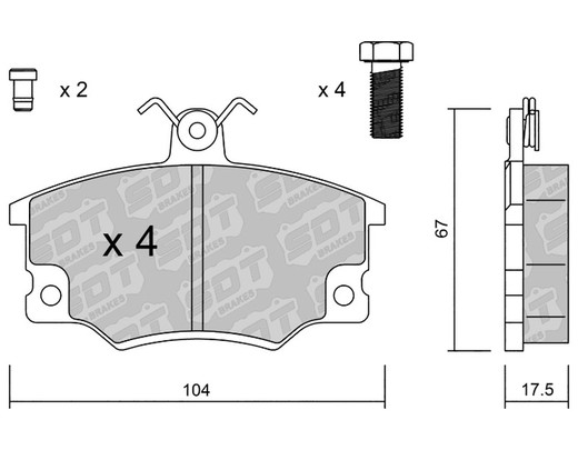 Plaquettes de frein SDT RT1066 2532001RT