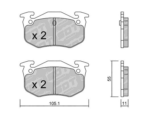 Pastillas de freno SDT RT1066 2535502RT