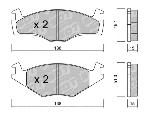 Pastillas de freno SDT RT1066 2538901RT