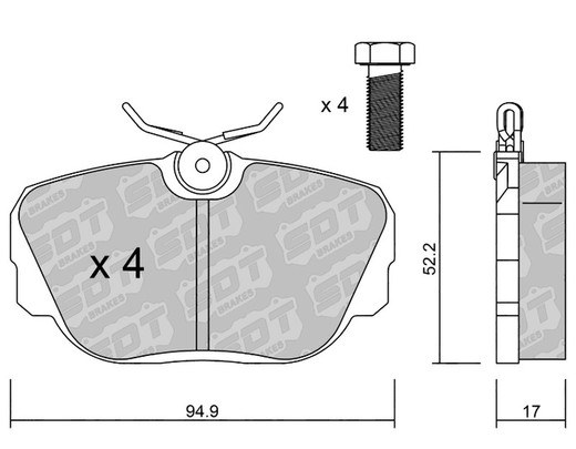Pastillas de freno SDT RT1066 2539501RT