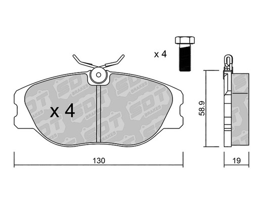 Pastillas de freno SDT RT1066 2545303RT