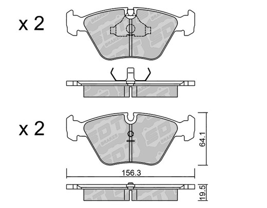 SDT RT1066 2549200RT Pastilhas de freio