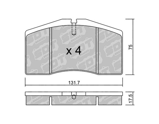 Plaquettes de frein SDT RT1066 2590801RT