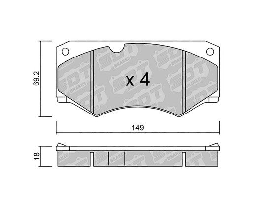 Plaquettes de frein SDT RT1066 2591000RT