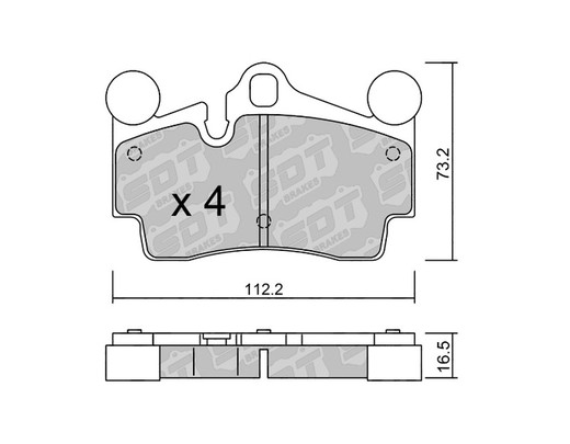 Plaquettes de frein SDT RT1066 2594200RT