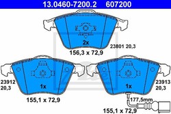 Almofadas frontais ATE 607200