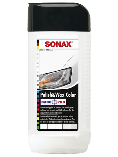 SONAX Polish & Wax COLOR BLANCO Nano Pro