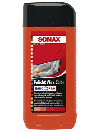 SONAX Polish & Wax COLOR ROJO Nano Pro