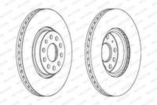 Juego de discos de freno delanteros Ferodo 312mm