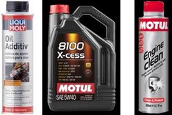 MOTUL 8100 XCESS 5W40 5L. + MOTUL ENGINE CLEAN + LIQUI MOLY ANTIFRICCION
