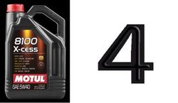 Pack x4 Motul 8100 Xcess 5w40 5 litres
