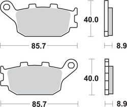 Plaquettes de frein arrière SBS Sinter R6R