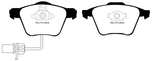 Pastillas de freno ebc DP71708