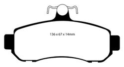 Pastillas de freno ebc DP71708