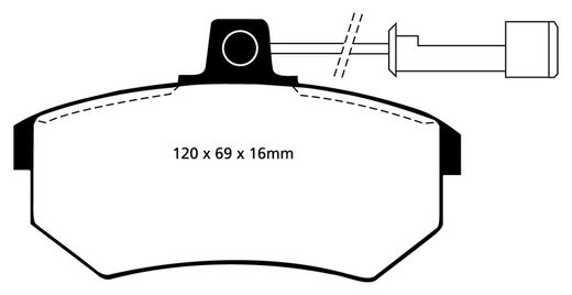 Pastillas de freno ebc DP71708