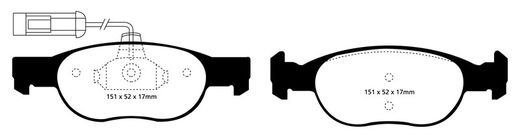 Pastillas de freno ebc DP71708