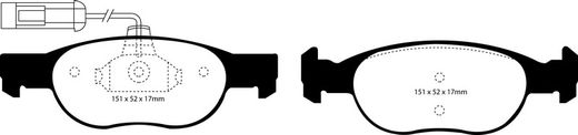 Pastillas de freno ebc DP71708