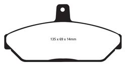 Pastillas de freno ebc DP71708