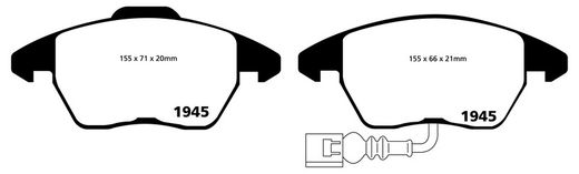 Pastillas de freno ebc DP71708