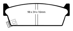 Pastillas de freno ebc DP4686/2R