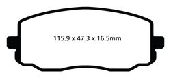 Pastillas de freno ebc DPX2050
