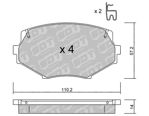 Pastillas de freno SDT FDHP 1050 2100900