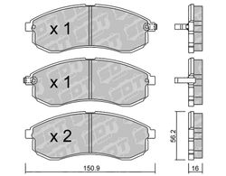 Pastillas de freno SDT FDHP 1050 2101700