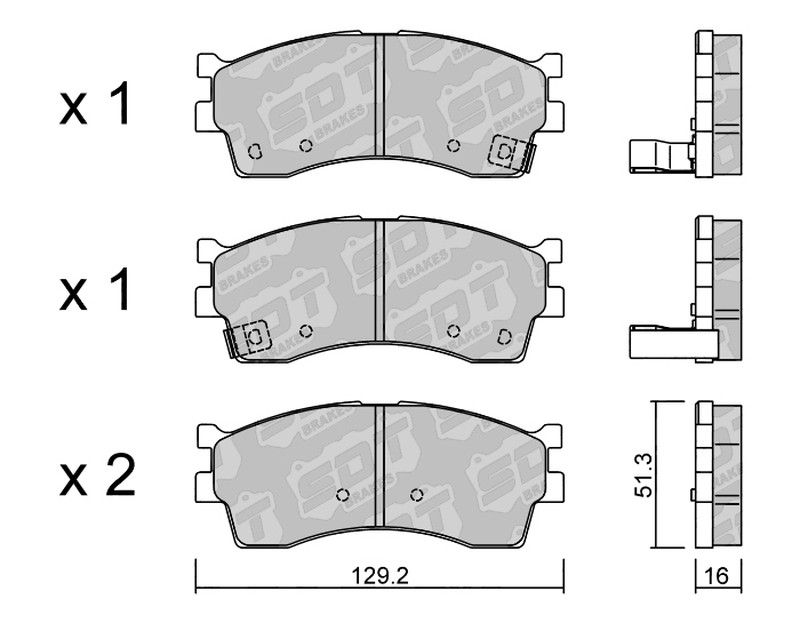 Pastillas de freno SDT FDHP 1050 2103700