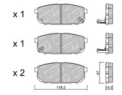 Pastillas de freno SDT FDHP 1050 2104100