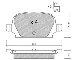 Pastillas de freno SDT FDHP 1050 2106600