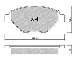 Pastillas de freno SDT FDHP 1050 2106800