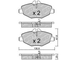 Pastillas de freno SDT FDHP 1050 2108500