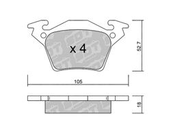 Pastillas de freno SDT FDHP 1050 2109700