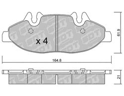Pastillas de freno SDT FDHP 1050 2109800