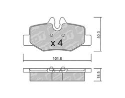 Pastillas de freno SDT FDHP 1050 2109900