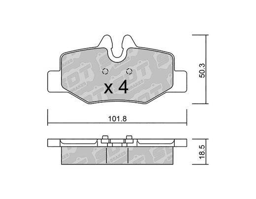 Pastillas de freno SDT FDHP 1050 2109900