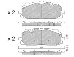 Pastillas de freno SDT FDHP 1050 21101200