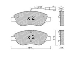 Pastillas de freno SDT FDHP 1050 2110301