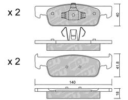 Pastillas de freno SDT FDHP 1050 2110900
