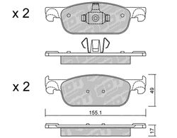Pastillas de freno SDT FDHP 1050 2111400